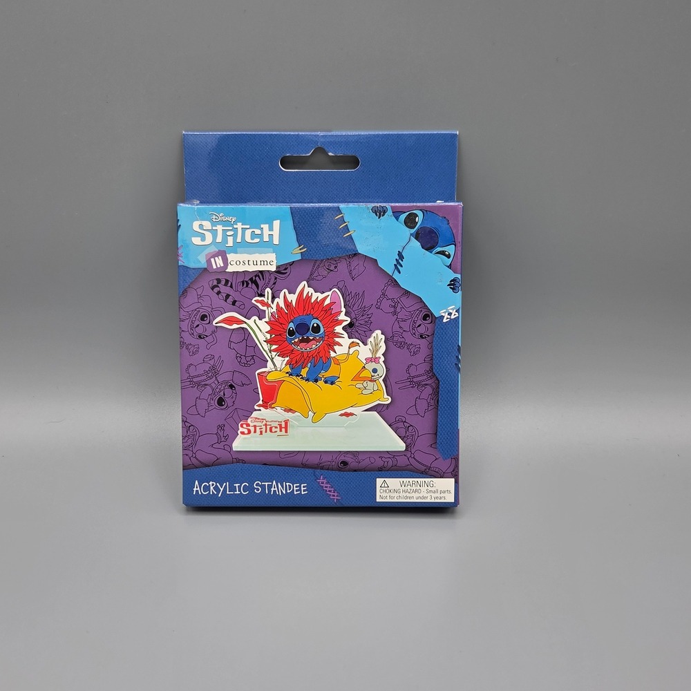 Disney Stitch in Costume Acrylic Standee Lion Simba CultureFly 4.25in Figure
